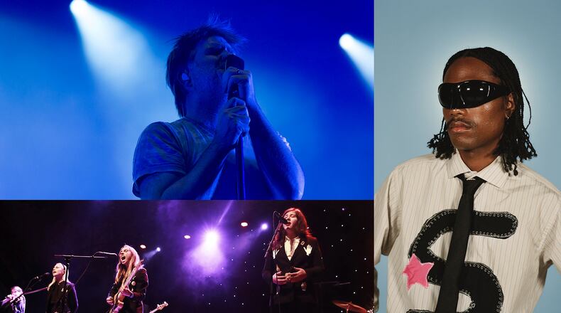 The new Re:Set Festival, featuring LCD Soundsystem (clockwise from top left), Steve Lacy and boygenius, at Central Park in Atlanta will happen June 9-11, 2023. CR: AJC FILE PHOTOS/TNS/RCA