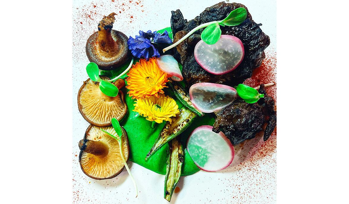 Oxtails in Summer dish from the menu of the forthcoming Liz & Leon's in the South Downtown development. / Courtesy of Liz & Leon's