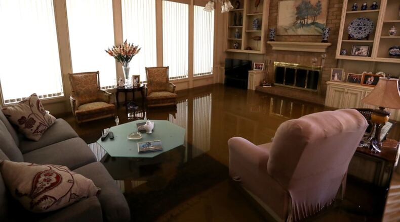HOUSTON, TX - SEPTEMBER 06: Water stands in the home of 87 year-old Joe Turano on September 6, 2017 in Houston, Texas. Houston resident has been taking local residents to their flooded homes in his monster truck that can drive through waters up to 4 feet deep. Over a week after Hurricane Harvey hit Southern Texas, residents are beginning the long process of recovering from the storm. (Photo by Justin Sullivan/Getty Images)