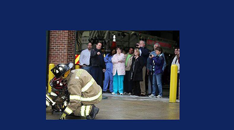 Citizens view a fire rescue demonstration as part of the Woodstock Citizens’ Public Safety Academy. Applications are being taken from residents for the spring session to start March 1. CITY OF WOODSTOCK
