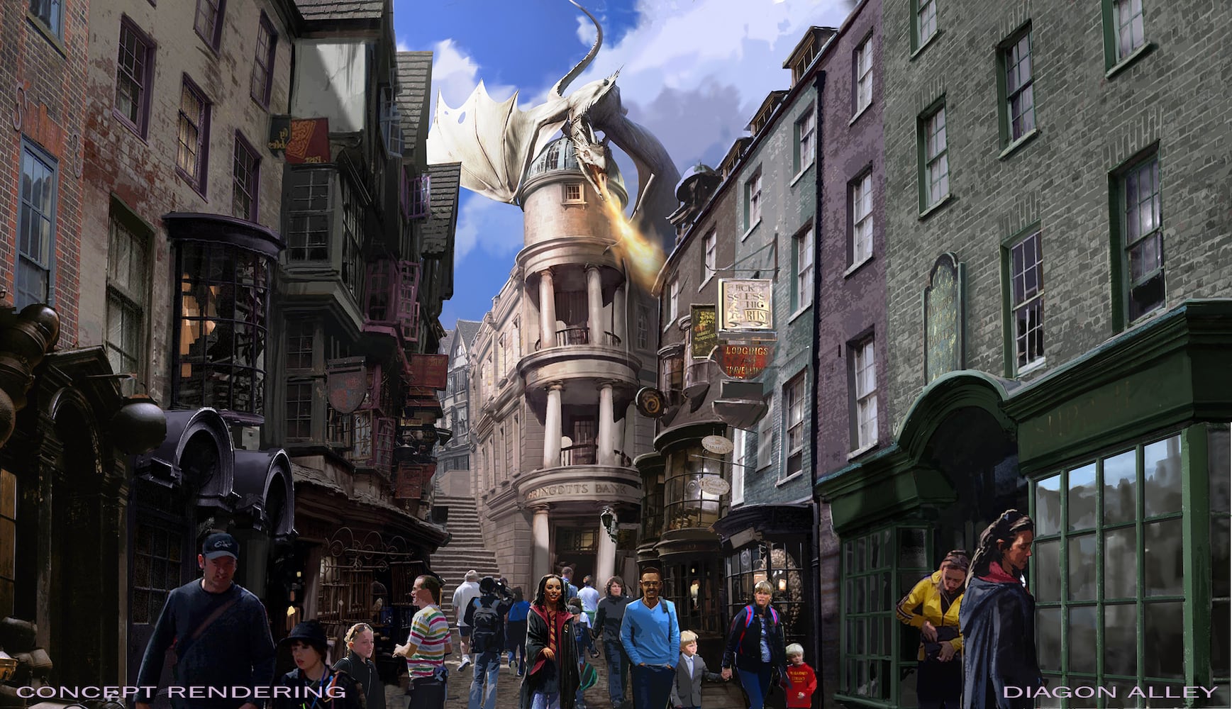 Concept Renderings - The Wizarding World of Harry Potter - Diagon Alley