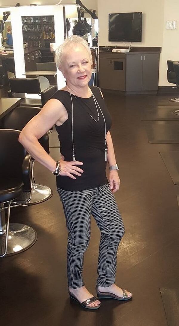 Linda Litton-Martin after photo. Weight: 125 pounds; age: 66 years; when photo was taken: March 2017 at Bob Steele Salon. Photo credit: Jacynta Harb