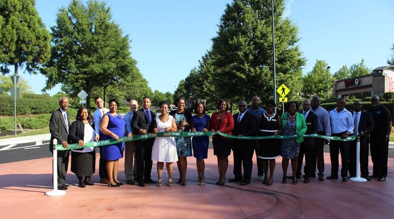 East Point and Aerotropolis Atlanta CIDS held a ribbon cutting ceremony Monday for the Camp Creek Marketplace Roundabout. CONTRIBUTED