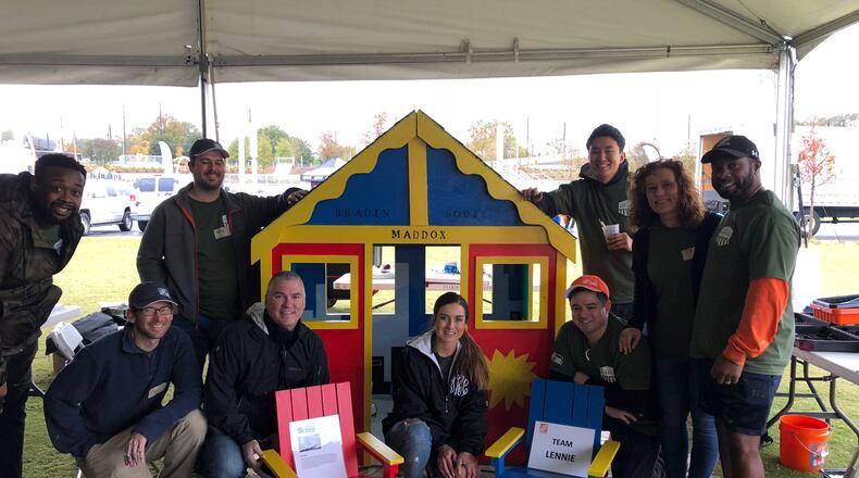 Southern Crescent Habitat for Humanity and military veterans from The Home Depot's Veteran Build program built a playhouse last year for the children of slain Locust Grove police officer Chase Maddox.