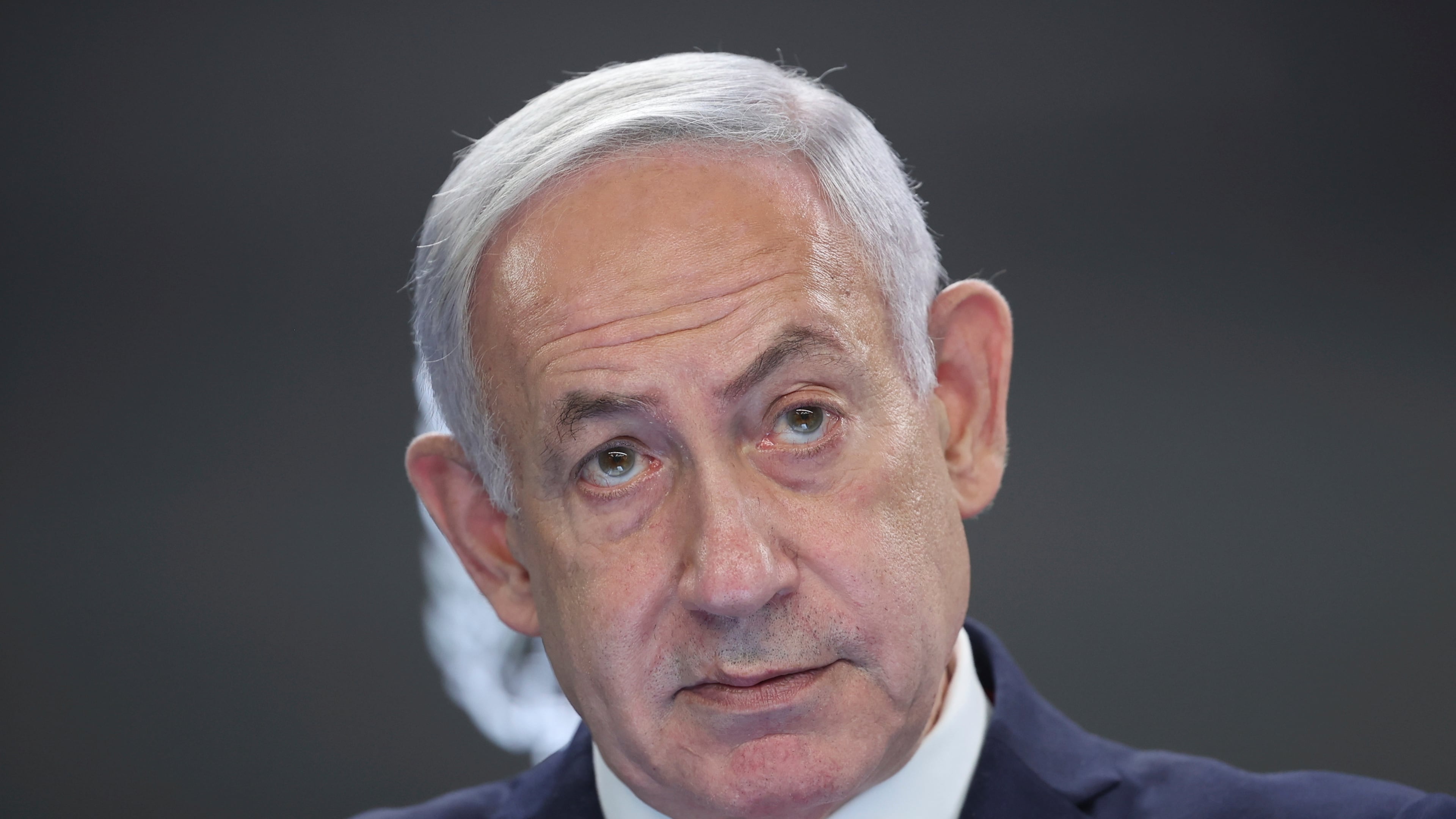 FILE - Israeli Prime Minister Benjamin Netanyahu speaks during a press conference in Jerusalem on Aug. 10, 2025. (Abir Sultan/Pool Photo via AP, File)