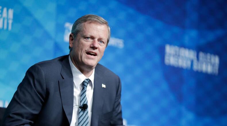 Massachusetts Governor Charlie Baker speaks during the National Clean Energy Summit 9.0 on October 13, 2017 in Las Vegas, Nevada.