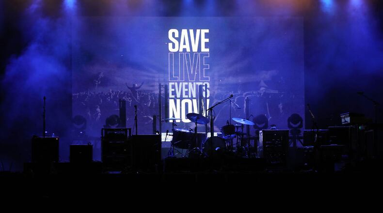 Jason Isbell and the 400 Unit rocked a sold-out crowd of concert devotees on Friday, October 16, 2020, in the parking lot of Ameris Bank Amphitheatre in Alpharetta. This was the first in a series of "Live From the Drive-In" concerts produced by Live Nation. Photo: Robb Cohen for The Atlanta Journal-Constitution