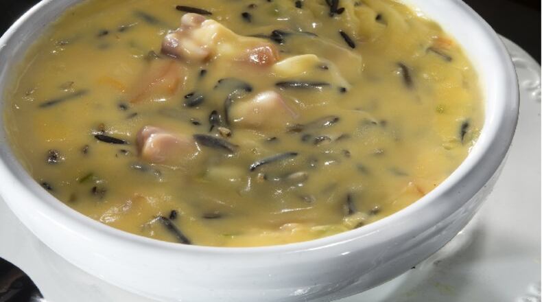 Eating for Life's Wild Rice and Ham Soup uses nutritious wild rice and low-fat dairy. (Tammy Ljungblad/Kansas City Star/TNS)