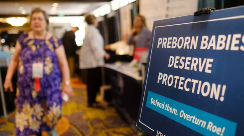 The National Right to Life Convention is held at the Airport Marriott Hotel in Atlanta on Friday, June 24, 2022. (Arvin Temkar / arvin.temkar@ajc.com)