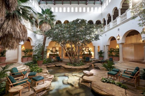 The atrium at Sea Island offers a peaceful retreat designed for relaxation. (Courtesy of Sea Island)
