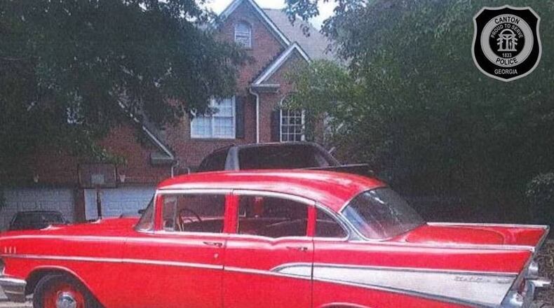 A 1957 Chevy Bel Air was reported stolen in Cherokee County.