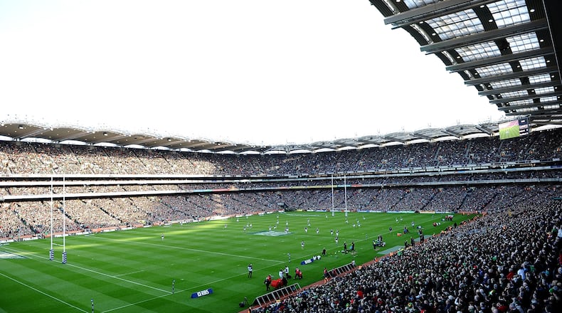 Dublin’s Croke Park, shown here during a 2010 rugby match, could be the site of a Georgia Tech football game against Boston College in 2015. (Photo by Laurence Griffiths/Getty Images)