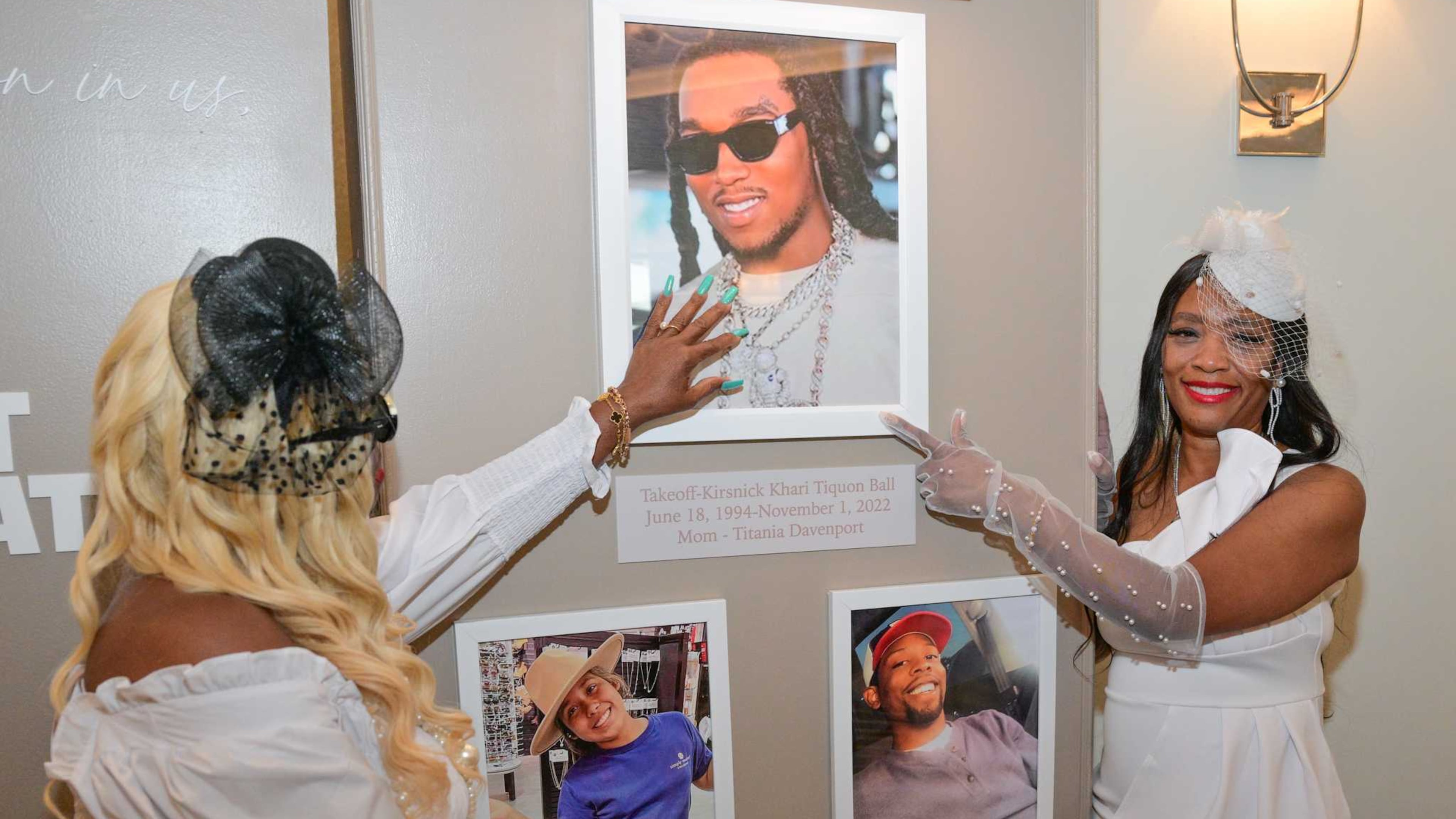 Edna Mattox (left) and Titania Davenport are the grandmother and mother of late Atlanta rapper Takeoff. They hosted a brunch and panel discussion for grieving moms at the Waldorf Astoria hotel in Buckhead on May 4, 2025. Photo credit: Prince Williams/Getty Images