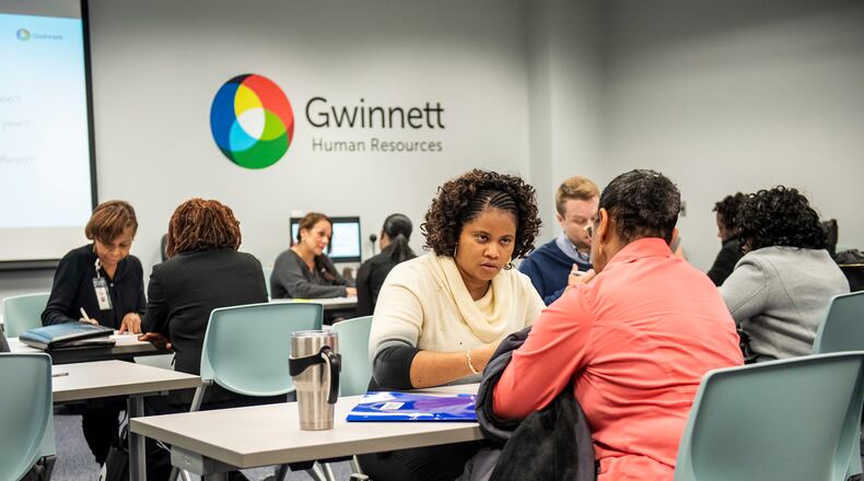 Gwinnett County Corrections conducted a job fair in late August hire to correctional positions. Government has been one of the sectors still lagging its pre-pandemic job level. (Courtesy Gwinnett County)