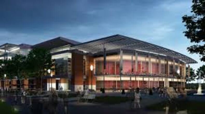 Sandy Springs is open to “naming opportunities” for 18 areas at City Springs including the Performing Arts Center venue to open next summer. CITY OF SANDY SPRINGS