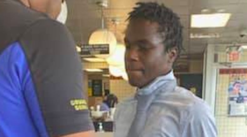 The Waffle House team banded together, buying Timothy Harrison dress clothes including slacks, a new shirt and a tie.