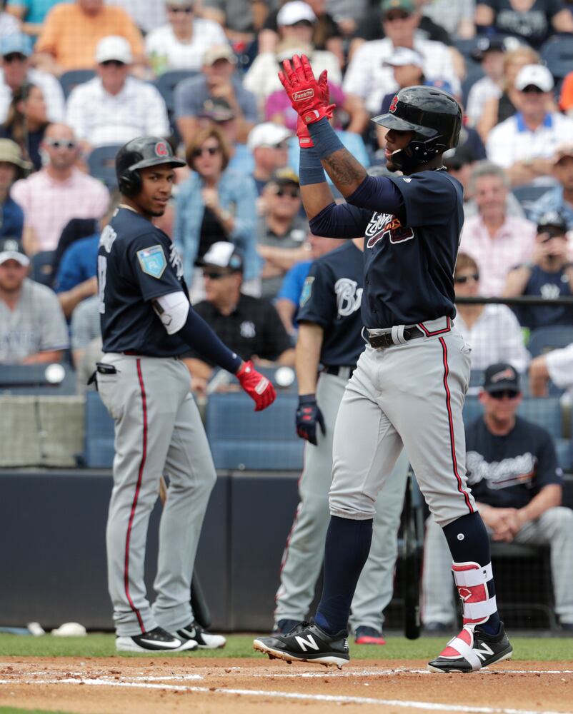 Photos: Braves fall to Yankees in eventful spring game