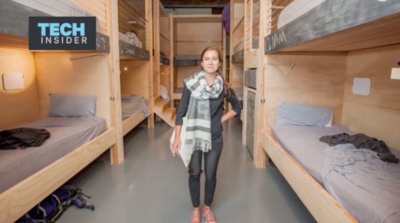 The tiny "pods" millennials have been living in for $40 a night are a mix between a hotel, a hostel, and an Airbnb, according to Tech Insider.