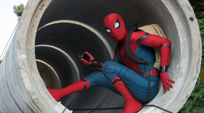 Tom Holland stars in the title role of Marvel's "Spider-Man: Homecoming." Production photos from the set provided to the AJC by the Georgia Department of Economic Development