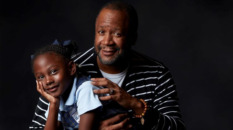 Atlanta publisher Munson Steed with his goddaughter Skye Johnson, the inspiration behind Steed’s first children’s book, “Little Professor Skye: Favorite Things.” CONTRIBUTED