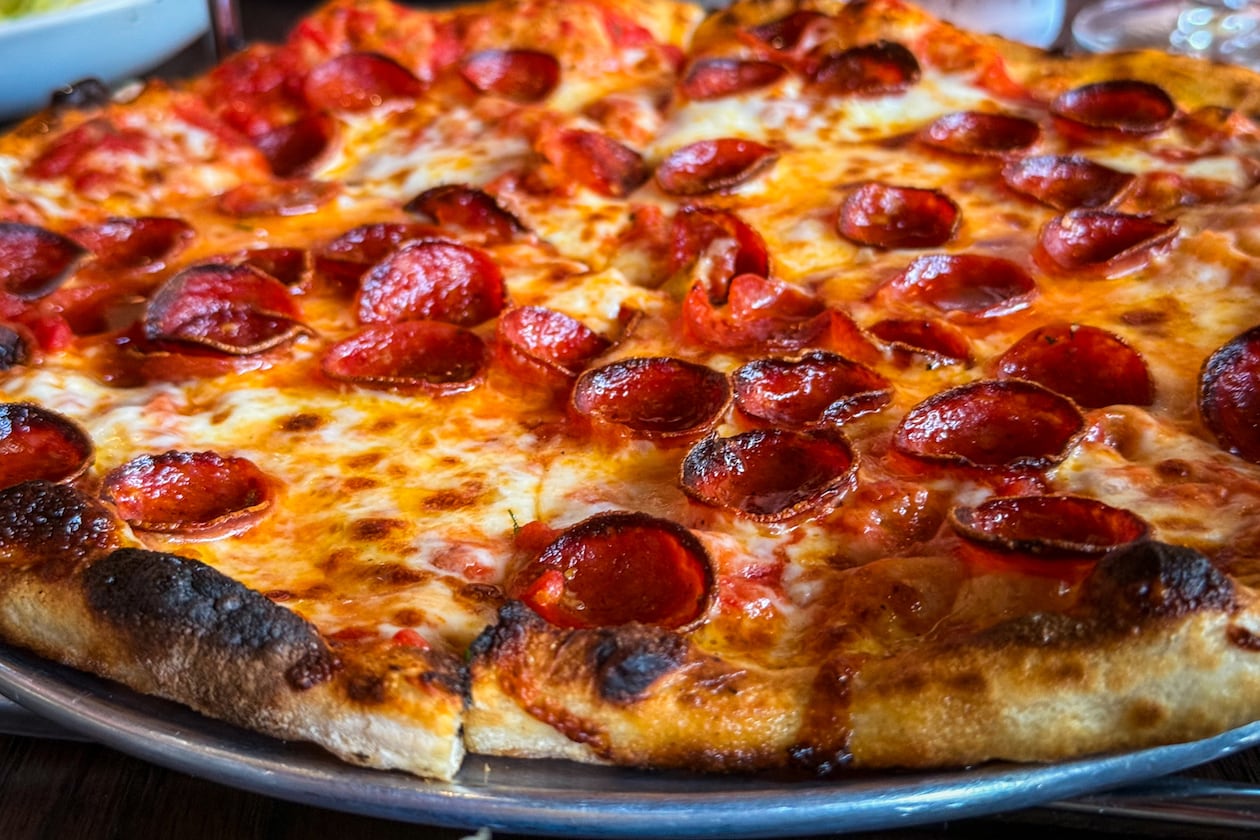The Isabella, Krog Bar's pepperoni pizza. (Henri Hollis/AJC)
