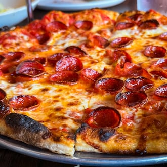 The Isabella, Krog Bar's pepperoni pizza. (Henri Hollis/AJC)