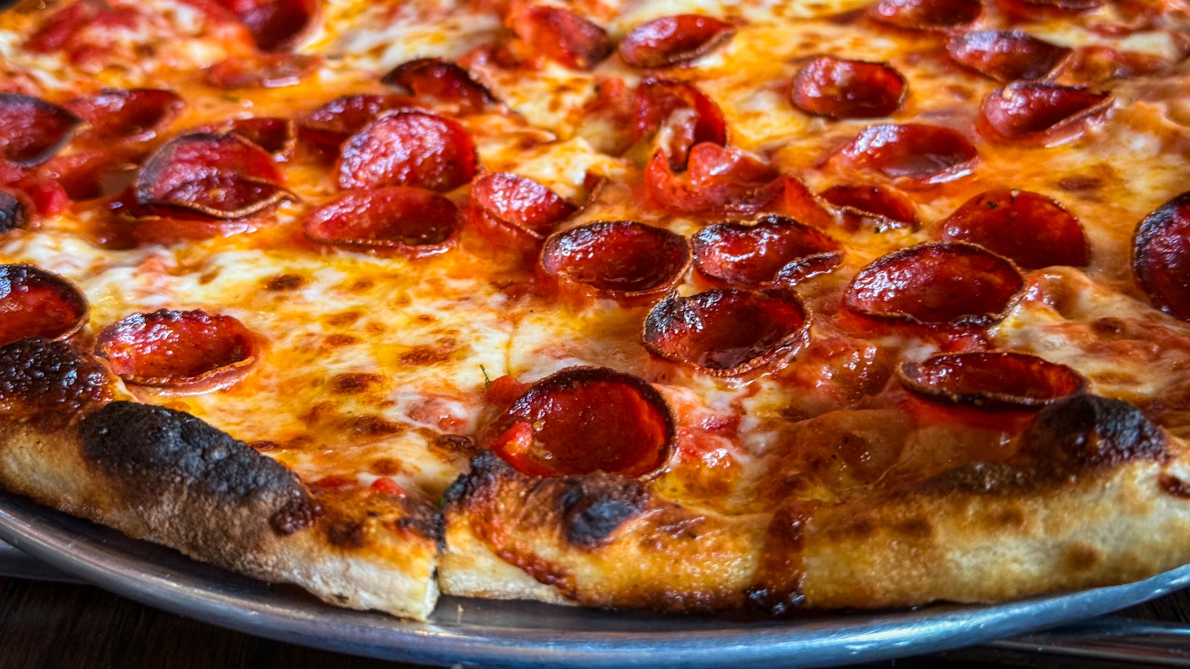 The Isabella, Krog Bar's pepperoni pizza. (Henri Hollis/AJC)