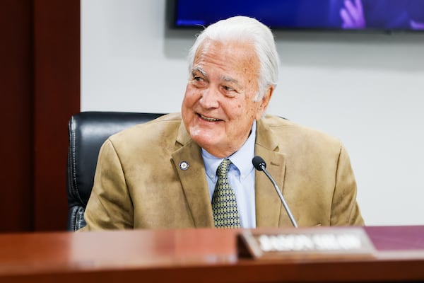 Vice Chairman Lauren “Bubba” McDonald smiles during a Georgia Public Service Commission meeting in Atlanta on Tuesday, Jan. 6, 2026.  (Abbey Cutrer/AJC)