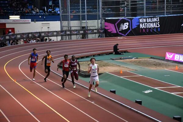 Maher competed for his track club during the indoor track season. (Photo Courtesy Mount Vernon School)