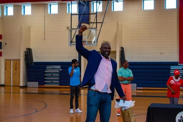Former Mitchell-Baker High School and University of Georgia basketball player Jumaine Jones was in southwest Georgia to speak to participants in the city of Albany's three-on-three basketball program. The former NBA player now works with athletes, from grade school to the pros, on issues they may face. (Courtesy of Albany Recreation & Parks)