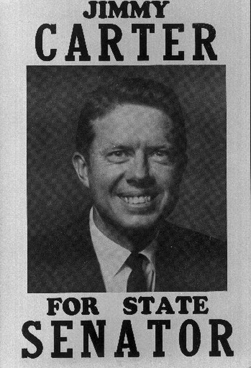 A vintage Jimmy Carter campaign sign.