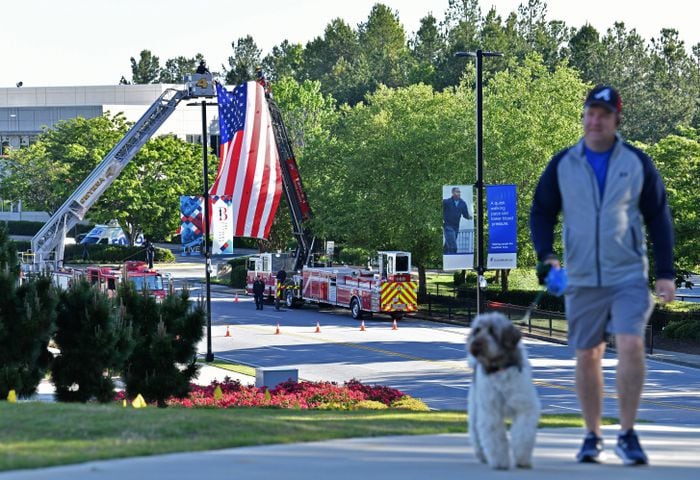 Photos: Funeral at Truist Park for Smyrna officer killed in crash