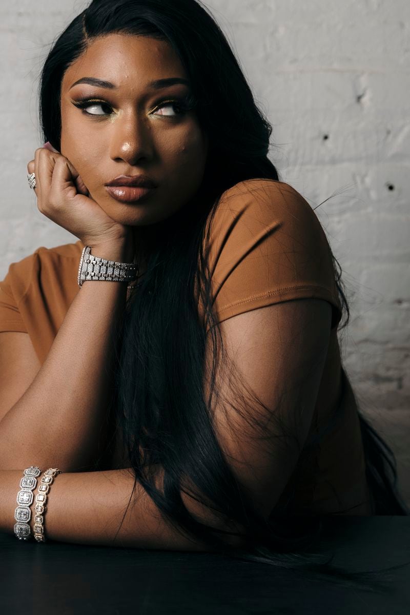 Megan Thee Stallion during a 2019 portrait session in New York. The "Savage" rapper is nominated for four Grammy Awards. (Photo by Victoria Will /Invision/AP)