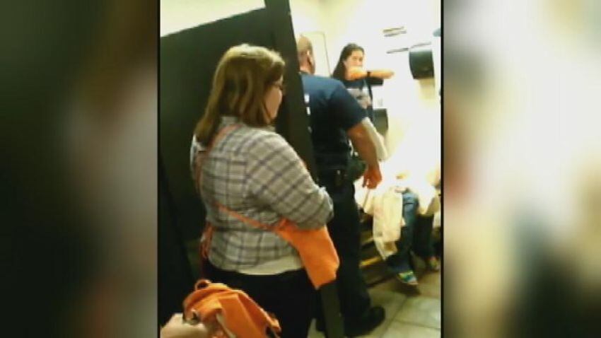 Woman glued to Home Depot toilet seat