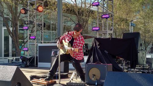 John Egan rips out a tune. Photo: Melissa Ruggieri/AJC