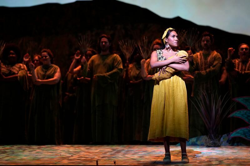 J'Nai Bridges rehearses for the Metropolitan Opera's production of "El Nino," on Wednesday, April 17, 2024, in New York. “El Nino” opens April 23. (Photo by Charles Sykes/Invision/AP)