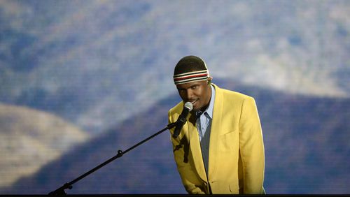 LOS ANGELES, CA - FEBRUARY 10: Singer Frank Ocean performs onstage at the 55th Annual GRAMMY Awards at Staples Center on February 10, 2013 in Los Angeles, California. (Photo by Kevork Djansezian/Getty Images)