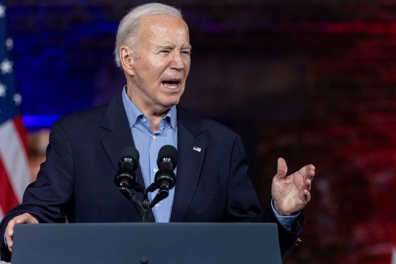 If President Joe Biden sweeps all 108 of Georgia's delegates in Tuesday night's primary, he will have enough to clinch the Democratic nomination. (Steve Schaefer steve.schaefer@ajc.com)
