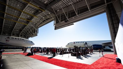 Part of Team USA gets a send-off to the 2022 Olympics from  LAX in Los Angeles, Ca., on Thursday. Delta is a sponsor of the U.S. Olympic team. (RANK STUDIOS)