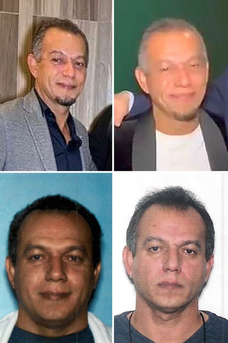 These four undated photos of fugitive Khalid Satary were provided by federal agencies: The two at top were posted by the Office of Inspector General of the Department of Health and Human Services; and the two at bottom by the Federal Bureau of Investigation. (HHS & FBI)