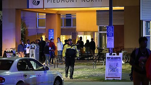 Two people were shot Monday night on the campus of Georgia State University, police said. BEN GRAY/ BGRAY@AJC.COM