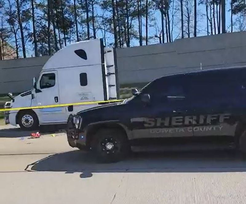 Coweta County authorities said they had to disable the 18-wheeler on I-85 by using "deadly force."