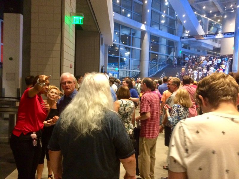 Concertgoers with many years of other shows under their belts came out to watch ELO at State Farm Arena on July 5, 2019, in Atlanta. Photo by Bill Torpy