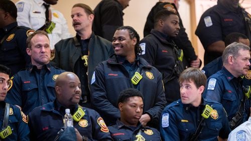 Members of the Atlanta Fire Department were recognized by the House of Representatives at the Georgia Capitol in Atlanta.