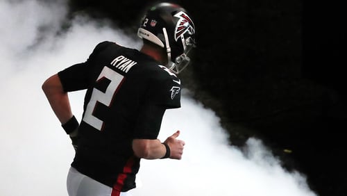 Atlanta Falcons' Matt Ryan takes the field to play the Tampa Bay Buccaneers during the first quarter in a NFL football game on Sunday, Dec. 20, 2020, in Atlanta.  Curtis Compton / Curtis.Compton@ajc.com
