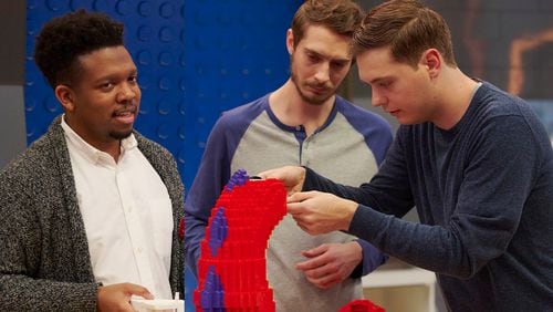 Three Atlantans are on this season's "Lego Masters" hosted by Will Arnett: Randall Wilson (left) and Mark and Steven Erickson (right). FOX