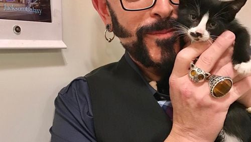 "Cat Daddy" Jackson Galaxy, who posted this photo during a recent visit to "The Late Show with Stephen Colbert," will be at the Furkids fundraiser in Atlanta this Saturday.