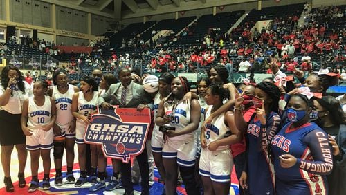 The Calhoun County girls won the Class A Public championship on March 13, 2020, at the Macon Coliseum. The Cougars defeated Clinch County 49-45.