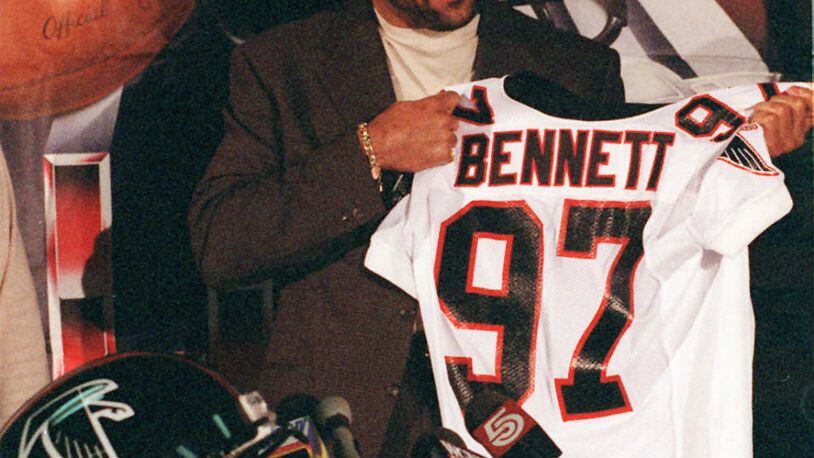 Cornelius Bennett signed a free agent contract with the Atlanta Falcons. (AJC Photo/Marlene Karas) 3/96