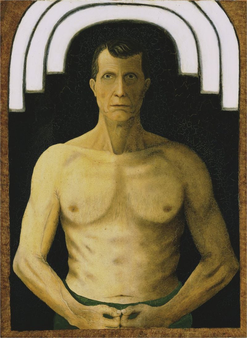 John Kane’s “Self-Portrait” (1929) is part of the exhibition “Outliers and American Vanguard Art” at the High Museum of Art. CONTRIBUTED BY THE MUSEUM OF MODERN ART, NEW YORK, ABBY ALDRICH ROCKEFELLER FUND, 1939